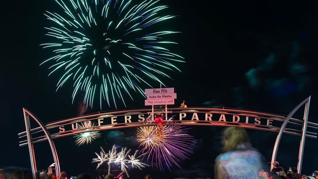 New Year's Eve 2019 fireworks on the Gold Coast. Picture: Sal Alas