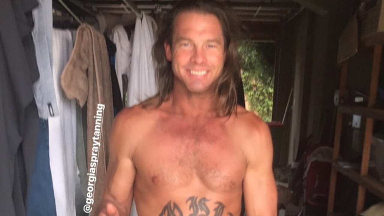 A photo of Ben Cousins posted by a spray tanner on social media.