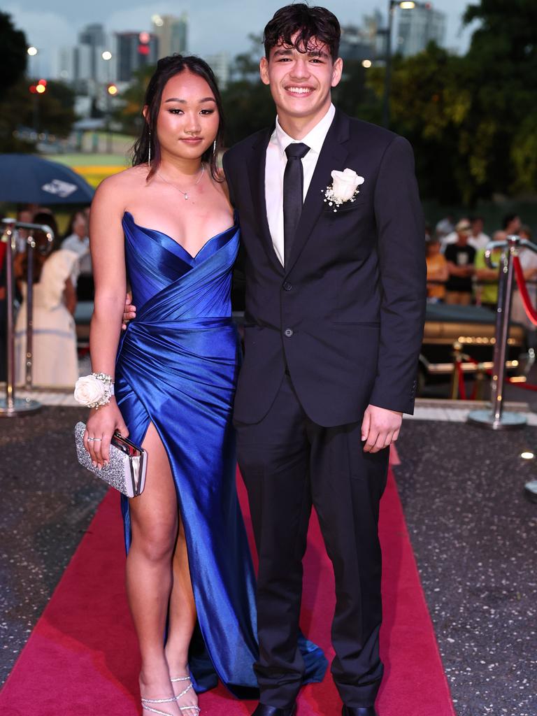 Students arrive for Robina State High formal at HOTA. Picture: Glenn Hampson.