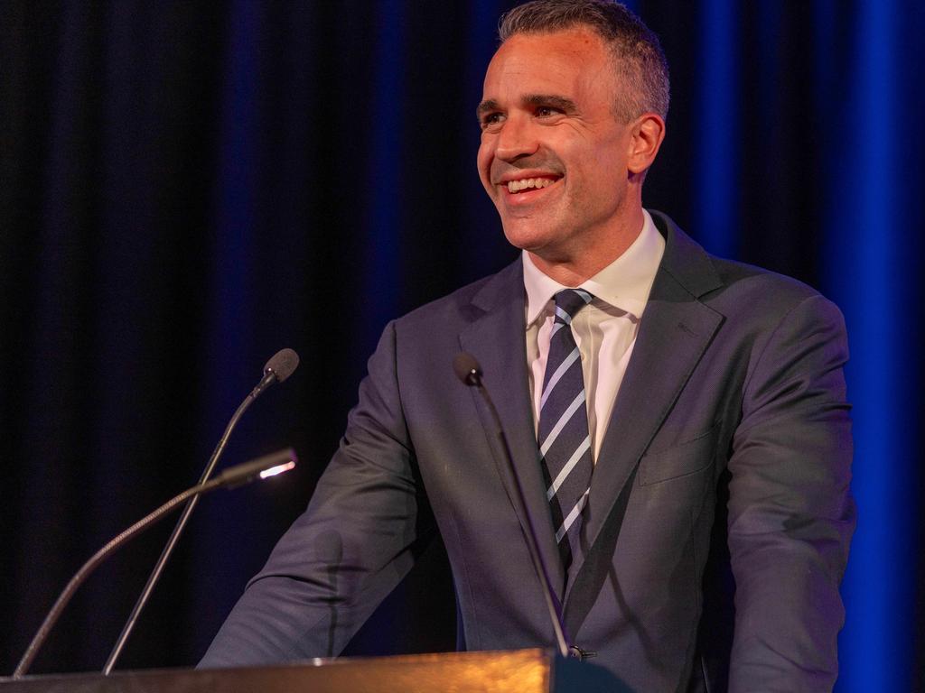 South Australian premier Peter Malinauskas wants Gather Round to never leave SA. Picture: Ben Clark