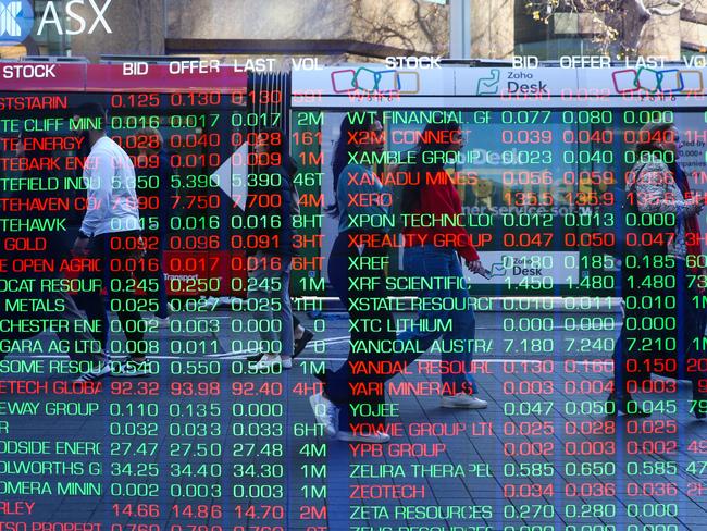 SYDNEY, AUSTRALIA : NewsWire Photos- AUGUST 07 2024. A view of the digital boards at the Australian Stock Exchange at the ASX in Sydney with the US market causing havoc on the Australian Economy. Picture: NewsWire /Gaye Gerard