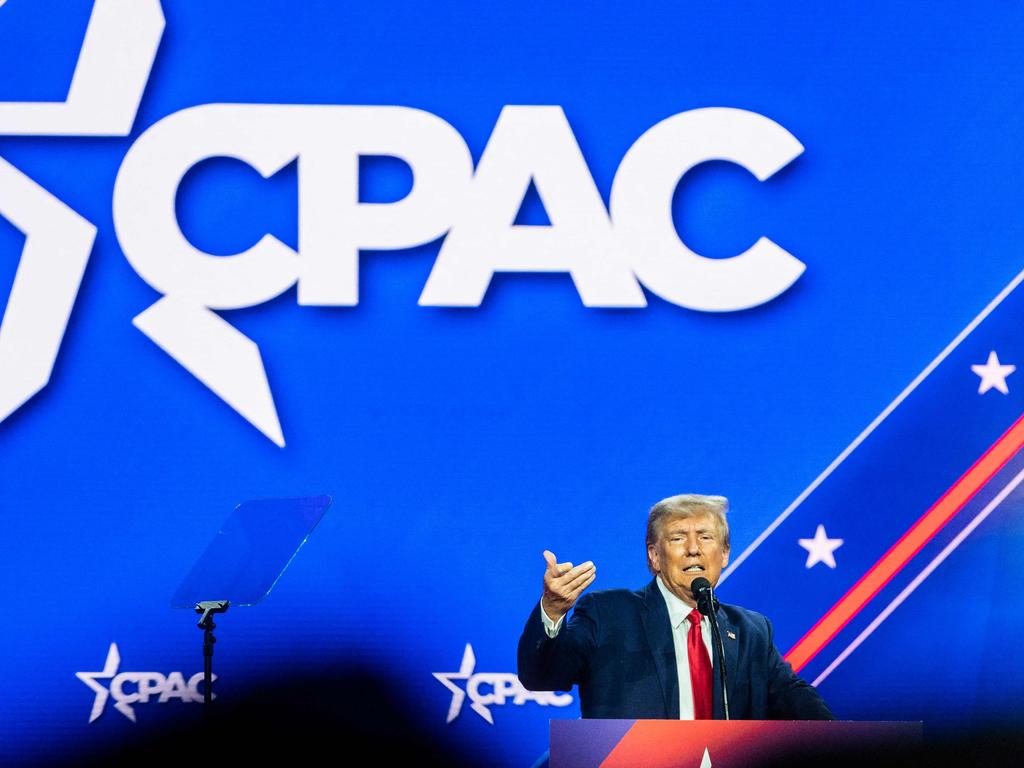 Former US President Donald Trump speaks during the 2023 Conservative Political Action Coalition (CPAC) Conference. Picture: AFP