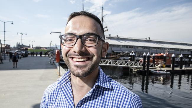 Liberal candidate Simon Behrakis who is locked in a battle with fellow Liberal Madeleine Ogilvie for one of two final seats in Clark. Picture Eddie Safarik