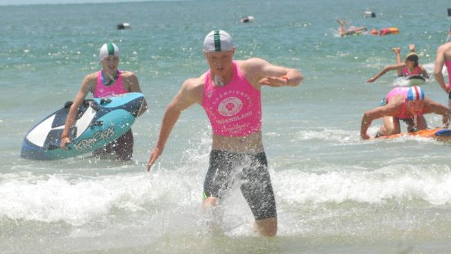 Action from the Queensland Youth Surf Life Saving Championships on February 17.