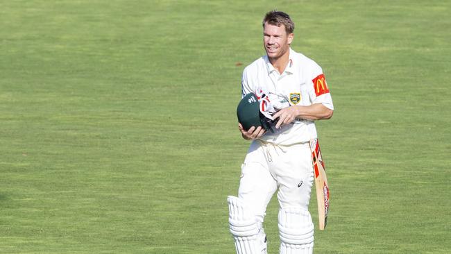 David Warner was involved in an altercation with Jason Hughes on Saturday. Pic Jenny Evans