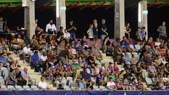 Fans in the stands during Perth Glory and Central Coast Mariners Australia Cup Qualifier in Darwin, 2025. Picture: Pema Tamang Pakhrin