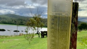 Genoa rain gauge showing more than 150mm of rain. Picture: Supplied