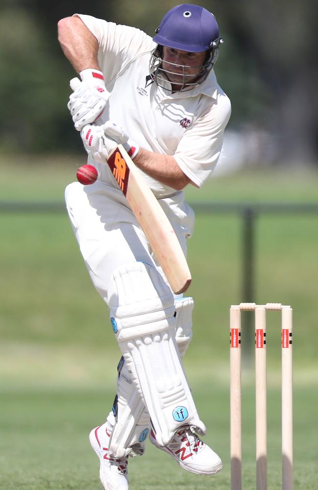 Peter Petricola tucks the new ball away in the 2016-17 grand final against Fitzroy Doncaster.