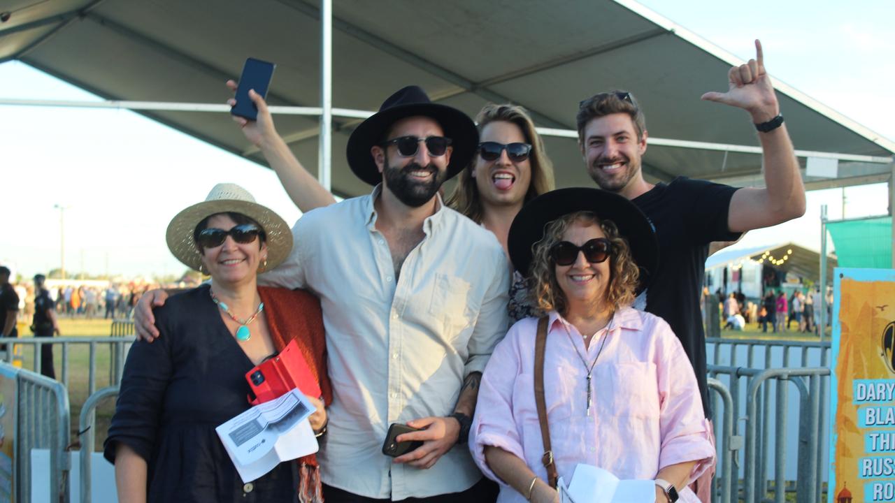 SOUNDS OF ROCK: Christine Bell, Marissa McKillop, Justin Bell, Jeremy Rogger and Ben Wilmott eager for a night of fun at the festival.