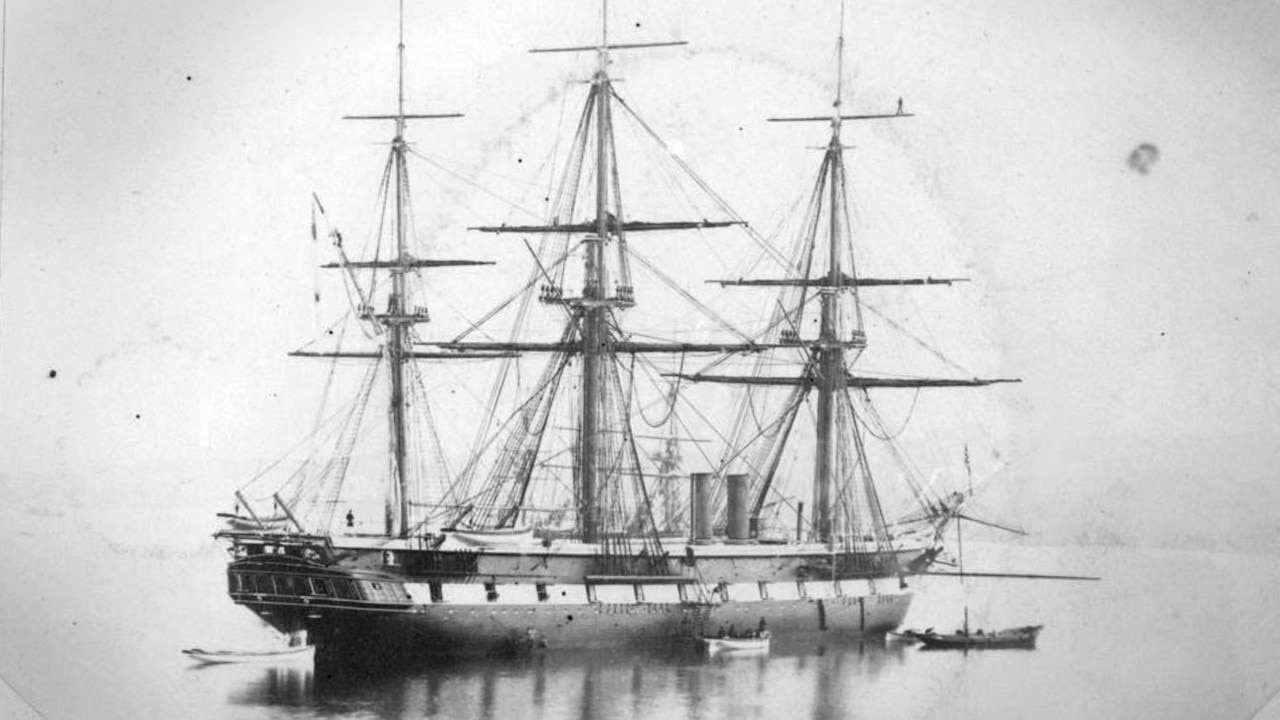 Prince Alfred’s ship Galatea, a model of which burned in Bendigo, killing three children.