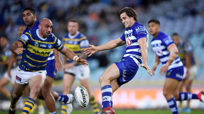 Cheapie Lachlan Lewis had a tough night against the Eels. (AAP Image/Dan Himbrechts)