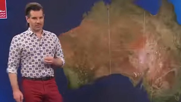 ABC weather presenter Nate Byrne needed to pause on-air after experiencing a panic attack. Picture: ABC News Breakfast.