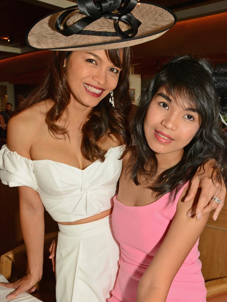 Molly Pohrlach and Siri Mowlem at Melbourne Cup celebrations at Miss Moneypenny's, Broadbeach. Picture: Regina King