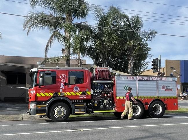 The Emerald Reception Centre went up in flames last week. Picture: Genevieve Holding