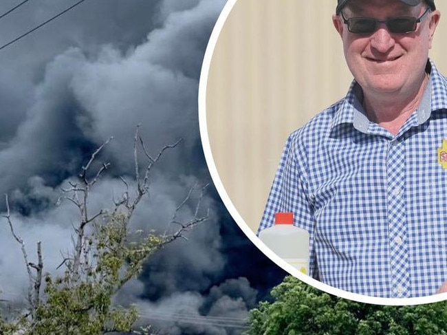 The owner of a business destroyed in a spectacular fire which forced the closure of a nearby child care centre has faced a Gympie court on a total of 48 alleged offences.