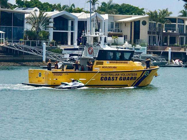 Coast Guard Mooloolaba helped rescue two women off Old Woman Island when their jet ski crashed into rocks.