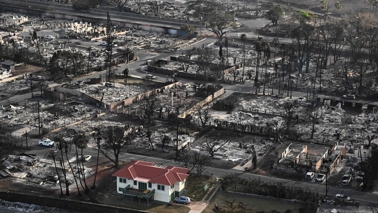 The town of Lahaina was nearly completely destroyed. Picture: Patrick T. Fallon/AFP