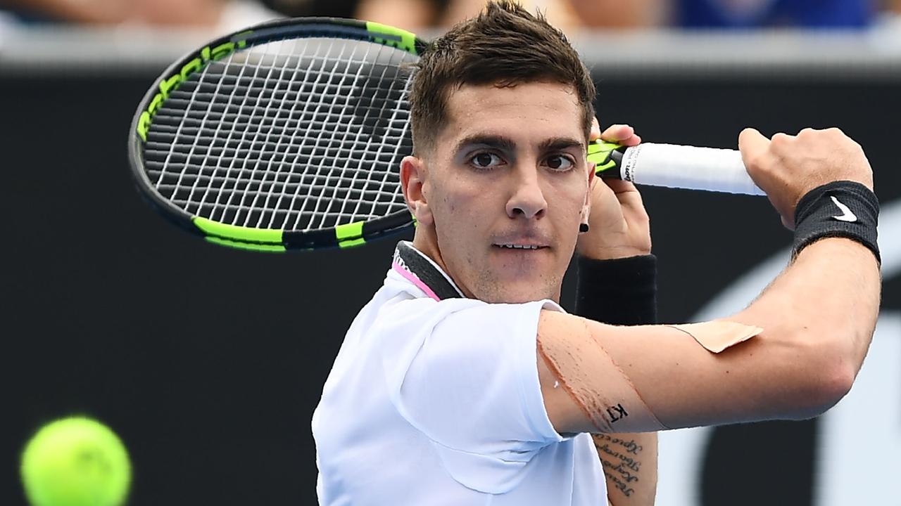 South Australia's Thanasi Kokkinakis during the Australian Open. Picture: AFP