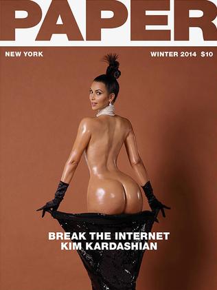 Kim Kardashian on the cover of Paper mag.