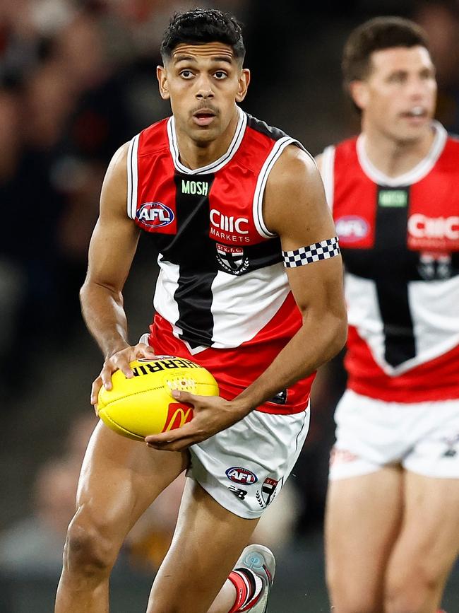 St Kilda selected Nasiah Wanganeen-Milera at pick 11 in the 2021 draft. Picture: Michael Willson/AFL Photos