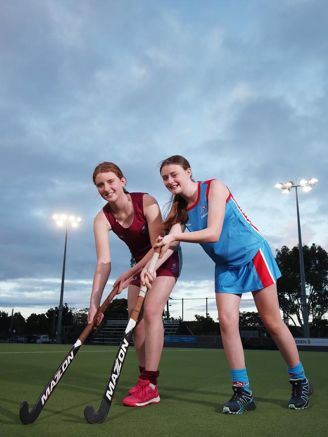 Siblings Ash and Zara Seivers will face off in the Cairns Hockey Association Under 18A women’s grand final. PICTURE: BRENDAN RADKE