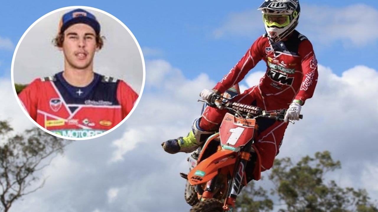 Egan Mastin in action in his glory days as an Australian motocross champion. Photos: Instagram