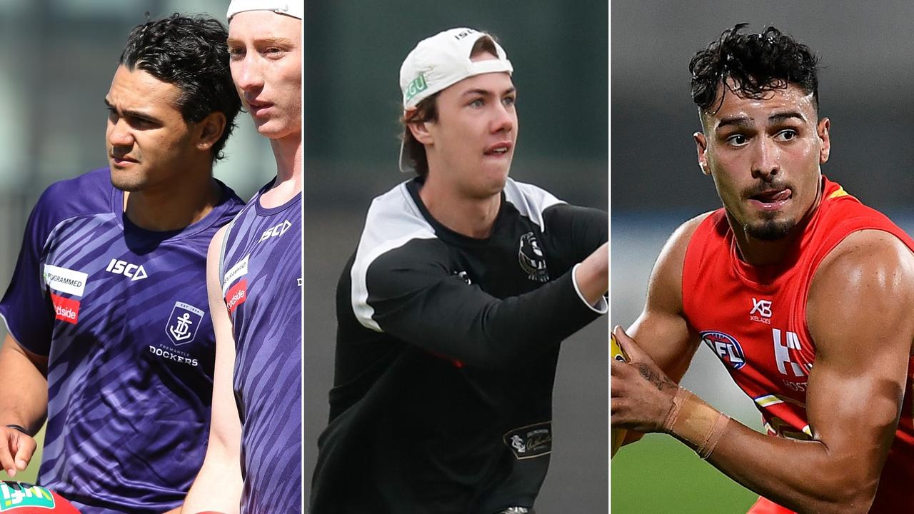 Untried young guns most likely to make AFL debuts: Jason Carter, Tyler Brown and Izak Rankine.