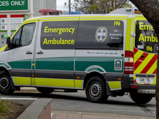 ADELAIDE, AUSTRALIA - NewsWire Photos August 10, 2022: An ambulance at the Queen Elizabeth Hospital. Picture: NCA NewsWire