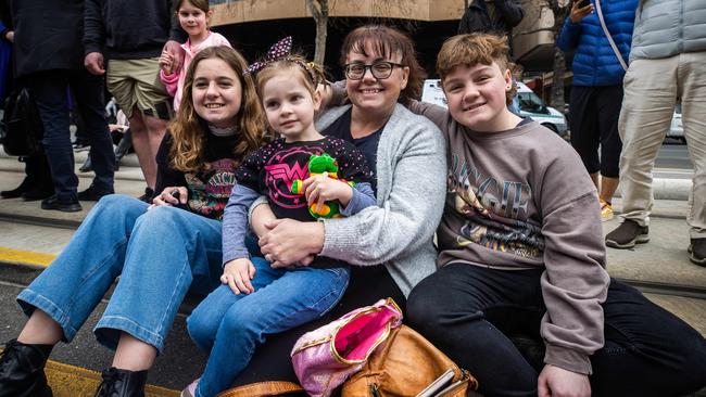 Karyn De Ruiter with kids Emily, 13, Tilly, 4, and Liam, 13. Picture: Tom Huntley