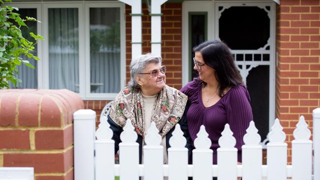 Mother and Daughter reunite after the COVID-19 Lockdown in Northcote/ Picture: Julie Ewing