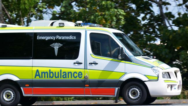 An ambulance as taken a female to Innisfail Hospital after a crash on the Bruce Highway this morning.