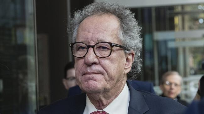 Geoffrey Rush leaves the Supreme Court of New South Wales after being awarded $850,000 damages in his defamation trial. Picture: Brook Mitchell/Getty Images