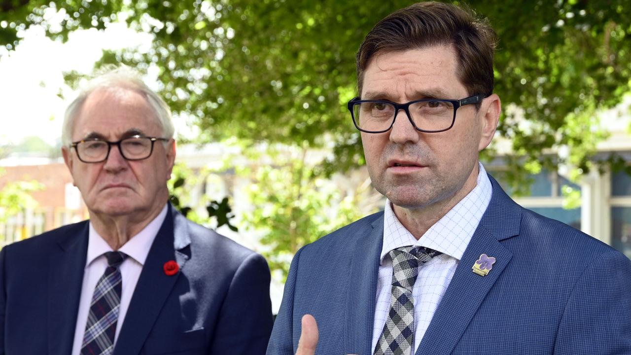 TRC Mayor Paul Antonio (left) and TRC Deputy Mayor Geoff McDonald.