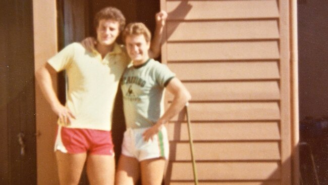 James Dack with his younger brother Stephen (right), who died in 2007. Picture: Supplied