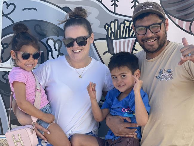 Gypsy Burger founders Adrian and Jess have brought their family and business north for the holidays, hoping to leave behind a new burger venue at Sinclair meats. Photo: Fergus Gregg