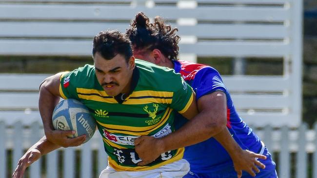 Gordon try scoring sensation Denzel Burns. Pic: Andrew Quinn.