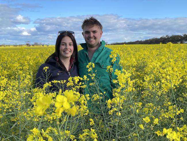 Craig's son Bo Delmenico who is the crop manager of the farm, and his partner Ash Sanders, who will join the business as their agronomist next year.