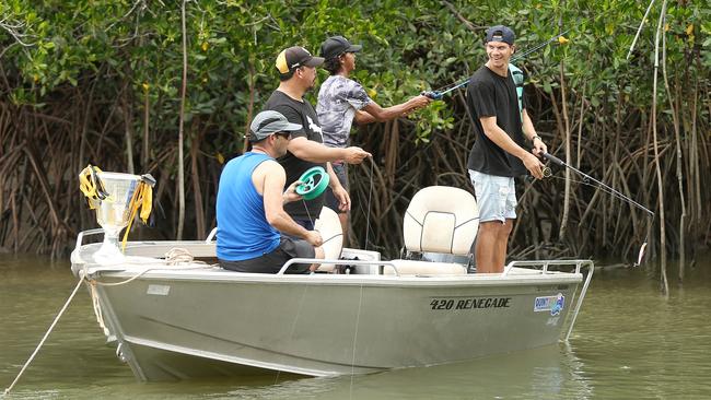 The cup sits precariously close to the boat’s edge. Picture: Michael Klein