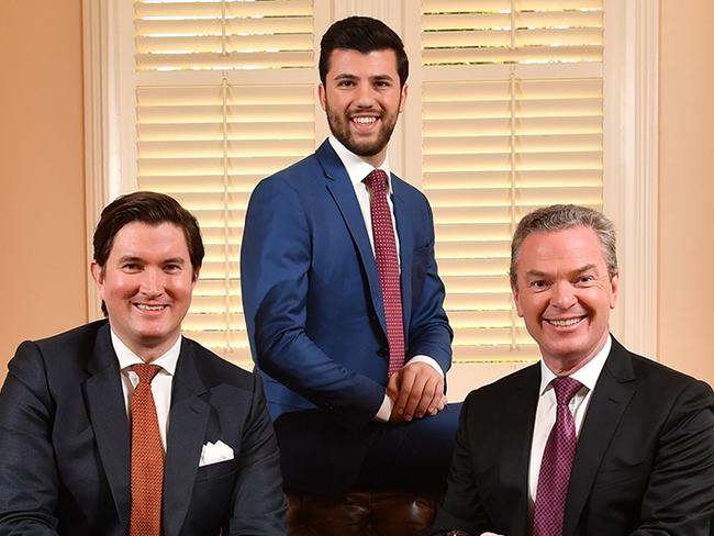 Pyne &amp; Partners’ Adam Howard, Cristian Di Iulio and Christopher Pyne.