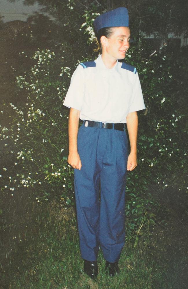 Rachel dressed in her air force cadet uniform in February 1998.