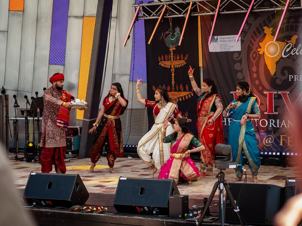 Diwali celebrations at Federation Square. Picture: Tamati Smith/NCA NewsWire