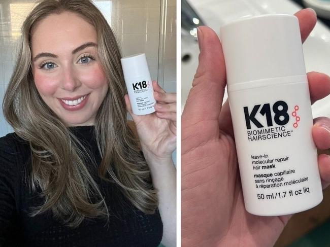 We try the K18 Hair range. Picture: Supplied/Marina Tatas