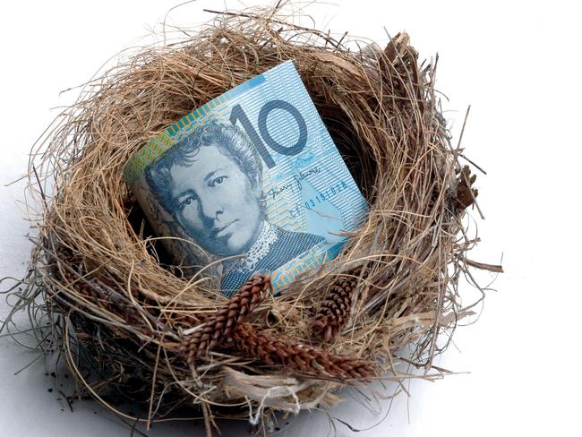 Australian superannuation nest egg generic money notes