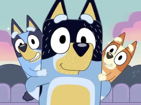 Caption: Bandit, bingo  from the cartoon show bluey, Source:ABC