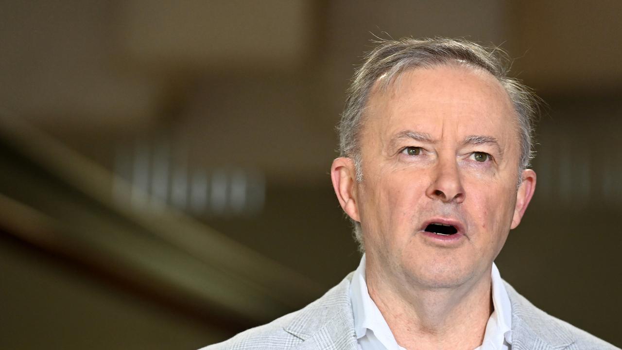 Opposition Leader Anthony Albanese welcomed the AUKUS announcement but asked to be included in the process ahead of the next election. Picture: NCA NewsWire / Jeremy Piper