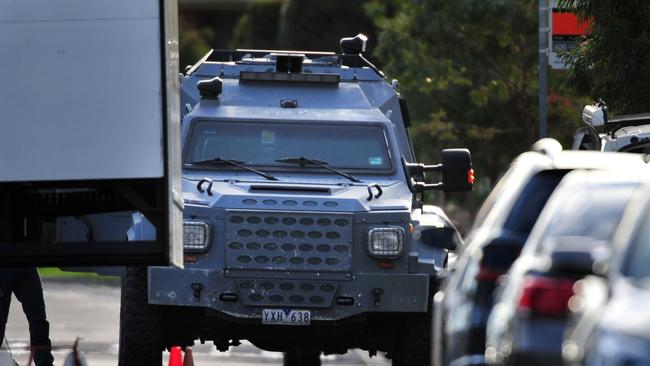 Police at the scene of the 44-hour siege.