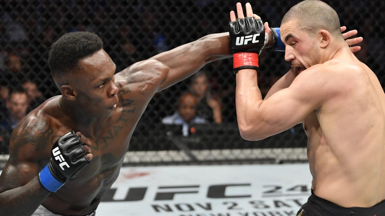 Adesanya and Whittaker will come to blows at UFC 271. Picture: Zuffa LLC/Getty Images