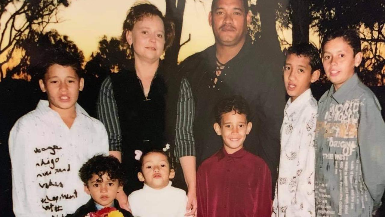 Bailey Biondi-Odo (second from left) with his family