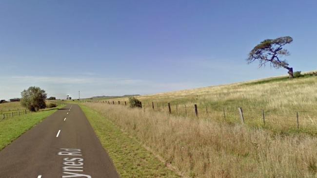 Police are investigating the circumstances surrounding a fatal crash in Alvie, the vehicle was travelling along Baynes Road when it crashed into a tree about 5am. Picture: Google Maps