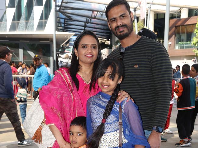 The Kiran family at the Melbourne Diwali Festival Picture: Brendan Beckett